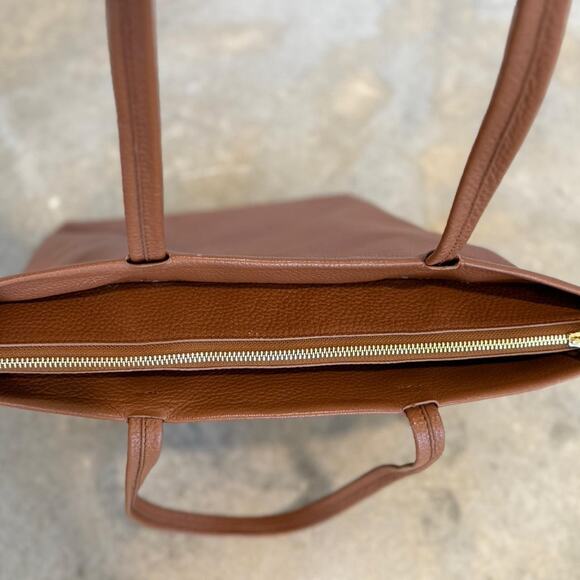 Quince Brown Leather Tote Bag - Picture 7 of 7